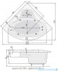 Poolspa Wanna symetryczna FRANCJA XL 150x150 + hydromasaż Smart 2 PHSH710ST2C0000